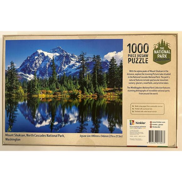 Hinkler National Park Collection Mount Shuksan North Cascades Puzzle 1000 PC NEW - Picture 2 of 9